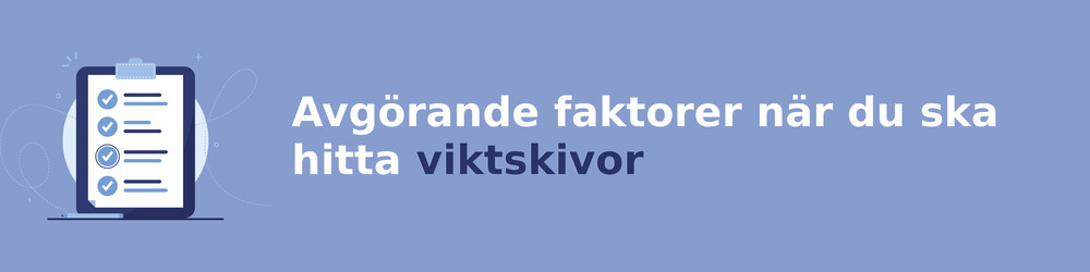 viktiga faktorer för att välja rätt viktskivor