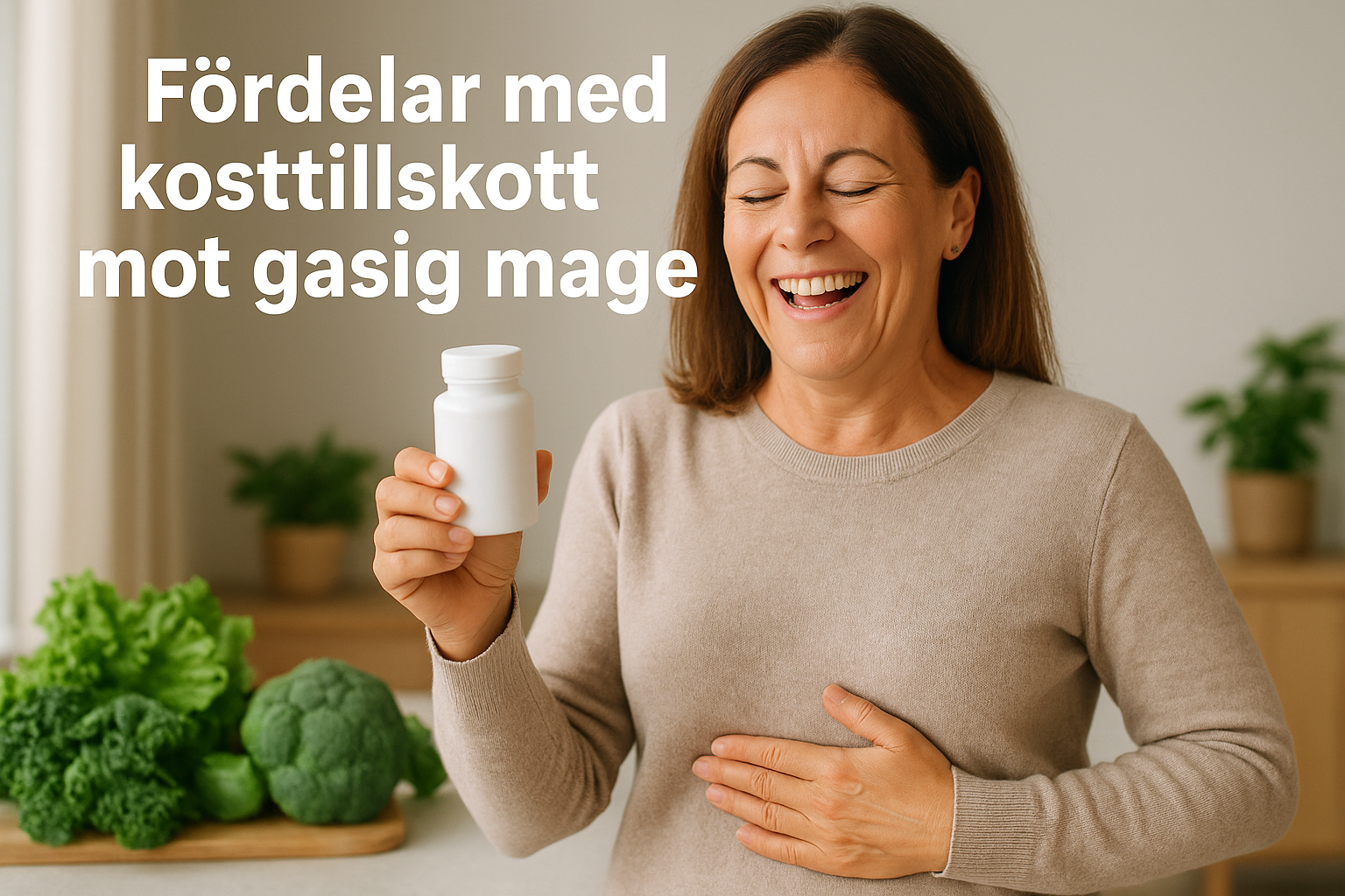Kosttillskott mot gasig mage
