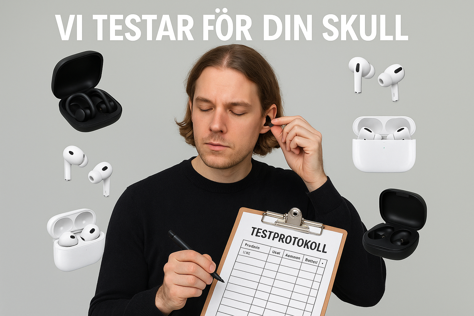 Trådlösa in-ear hörlurar
