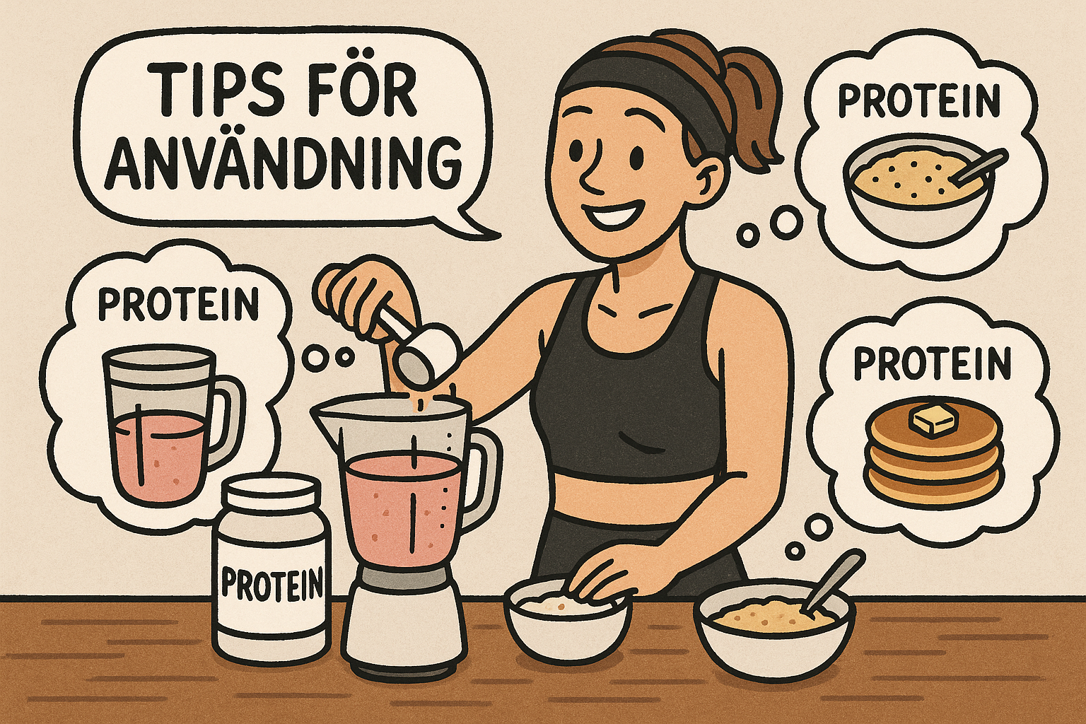 Proteinpulver utan tillsatt socker
