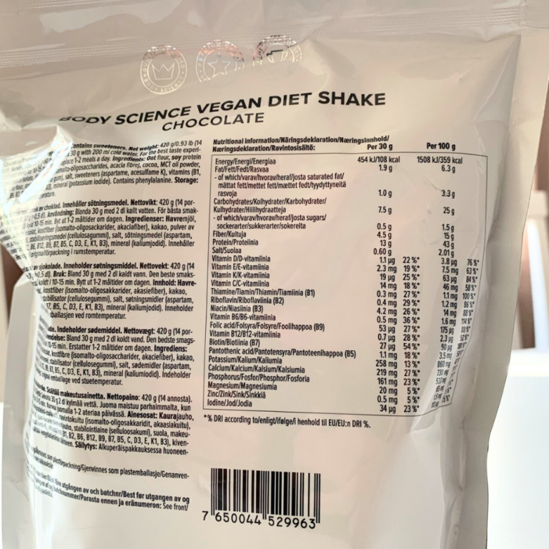 Body science vegan diet shake Produktbild 02