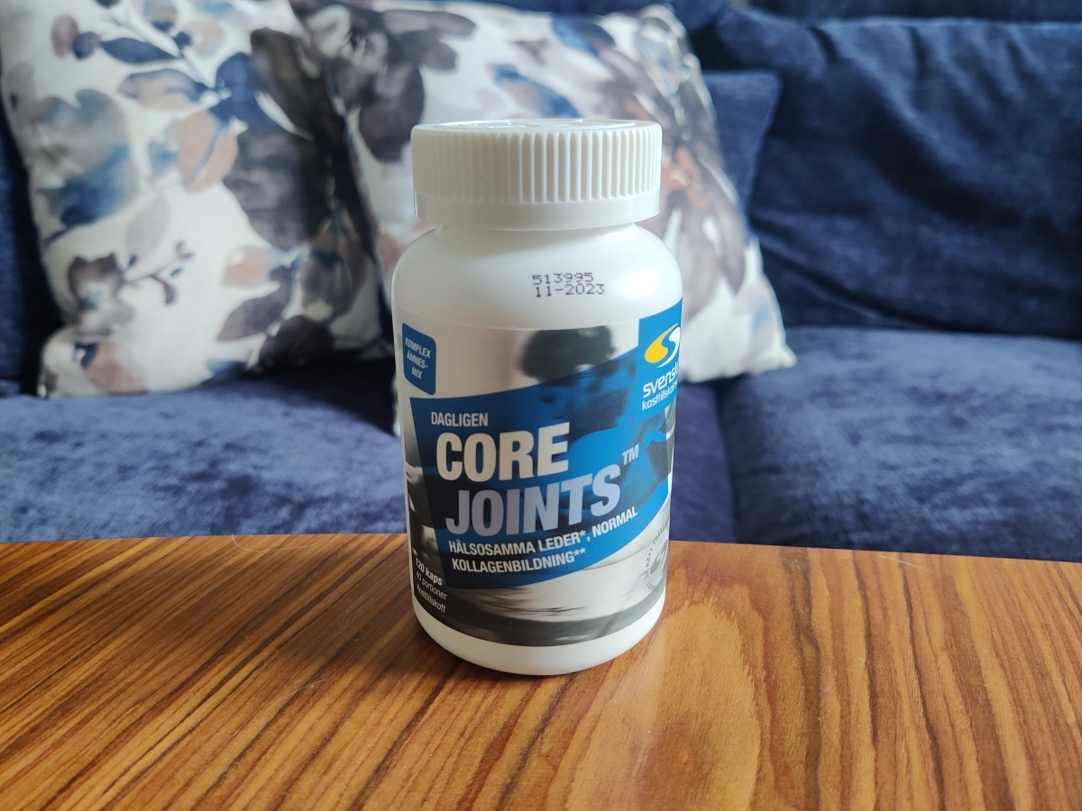 Core Joints på soffbordet hemma fotograferat av oss under testet