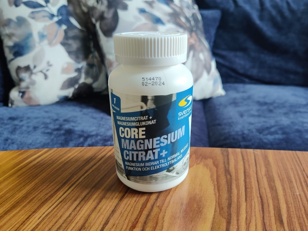 Core Magnesium Citrat i vardagsrumsmiljö under vårt långtest