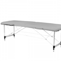 Hopfaellbar massagebaenk aluminium 2 sektioner gra komfort