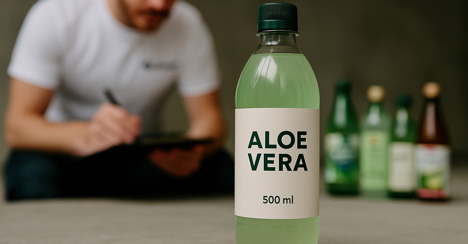 bild från testet av Aloe vera dryck