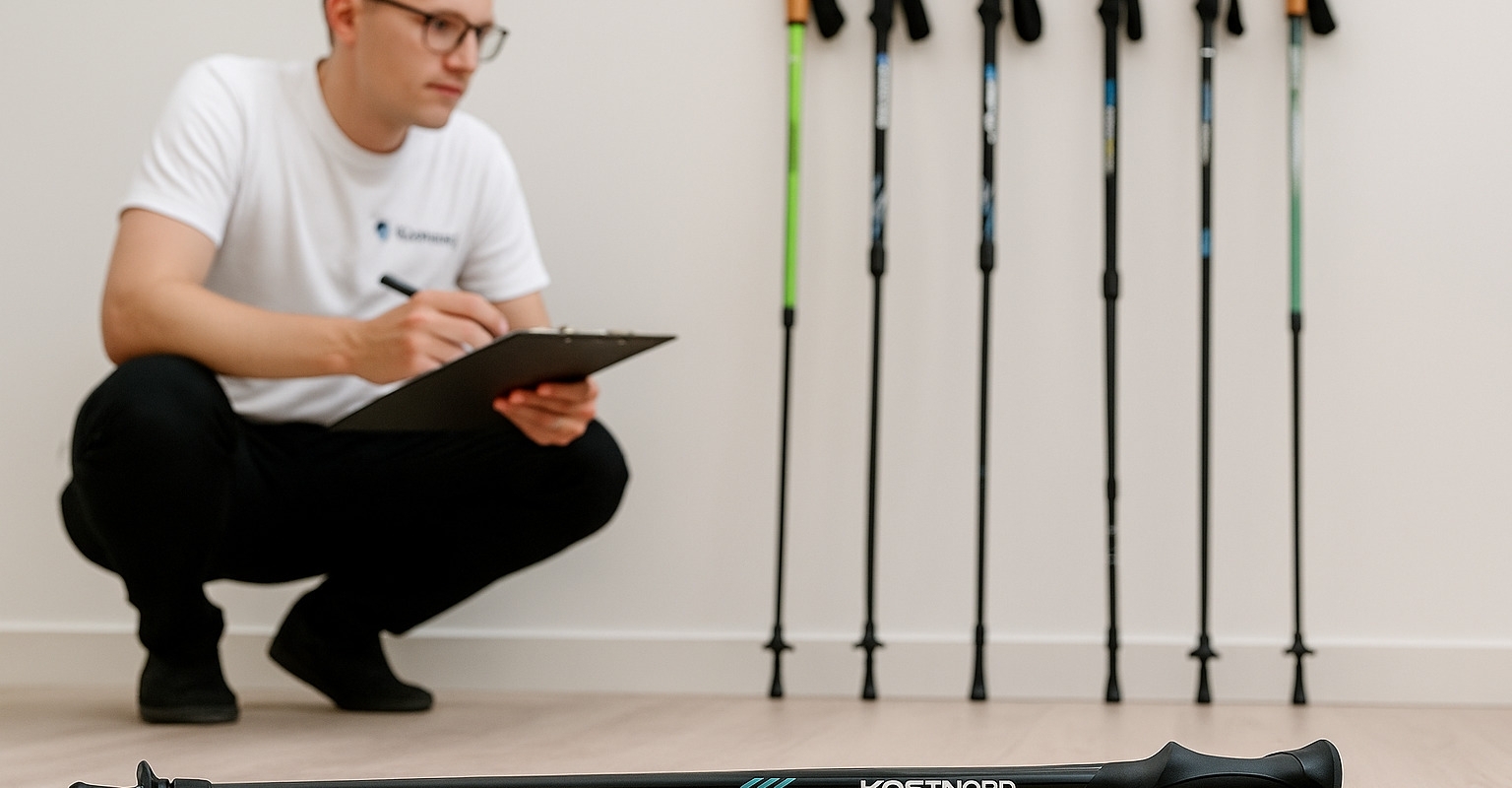 bild från testet av Gåstavar