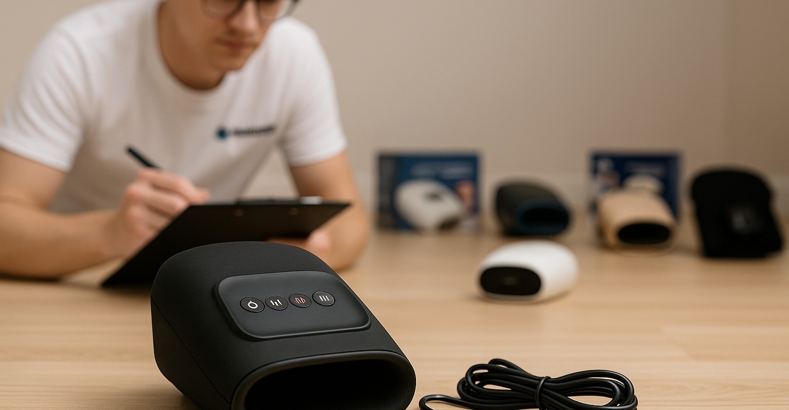 bild från testet av Handmassager