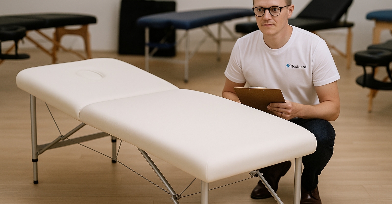 bild från testet av Massagebänk