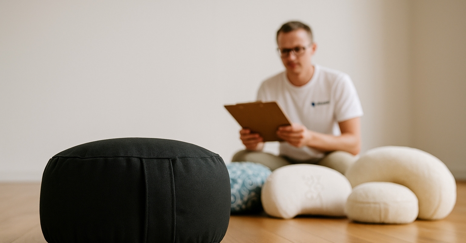bild från testet av Meditationskudde