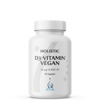 Holistic D3-vitamin vegan 2000IE (50 µg) 90 vegetabiliska kapslar