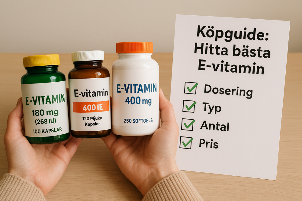 så hittar du bästa e-vitamin